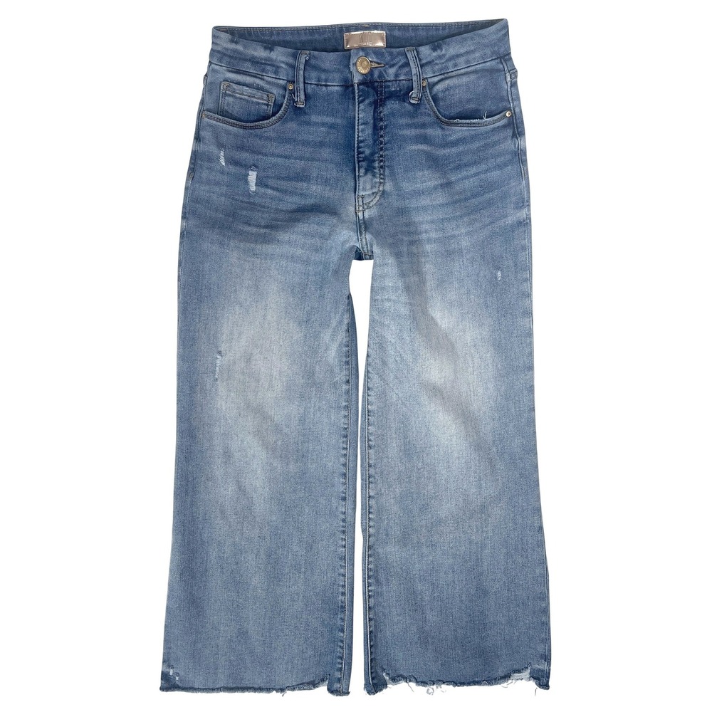 KUT from the Kloth Meg Fab Ab Wide Leg Jeans 4 High Rise 90s Retro Boho Raw Y2K